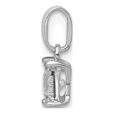 14K White Gold 1/5 ct tw Diamond Square Pendant – view 3
