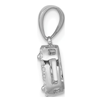 14K White Gold 1/4 ct tw Diamond Square Cluster Pendant – view 3