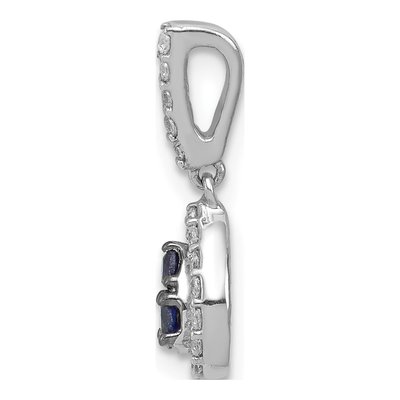 14K White Gold 1/4 ct tw Diamond Halo Pendant – view 2