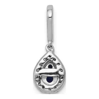 14K White Gold 1/4 ct tw Diamond Halo Pendant – view 3