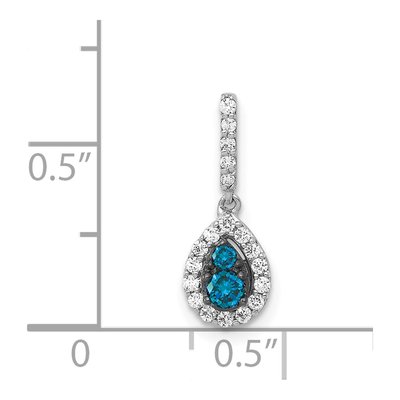 14K White Gold 1/4 ct tw Diamond Halo Pendant – view 4