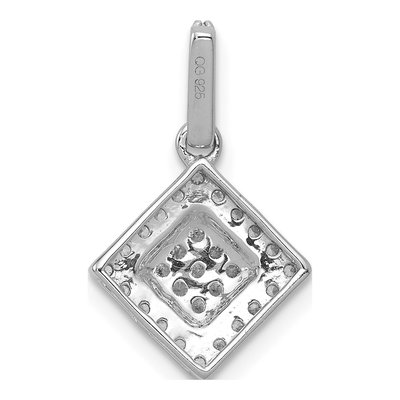 14K White Gold 1/4 ct tw Diamond Cluster Pendant – view 4
