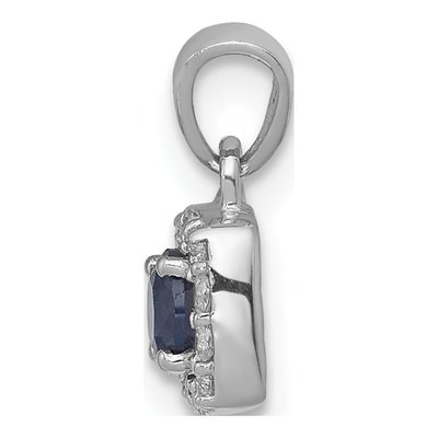 14K White Gold 1/3 ct tw Diamond Halo Pendant – view 3