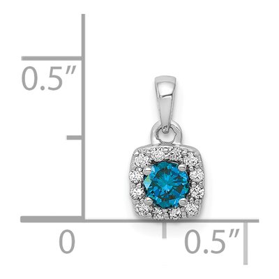 14K White Gold 1/3 ct tw Diamond Halo Pendant – view 5