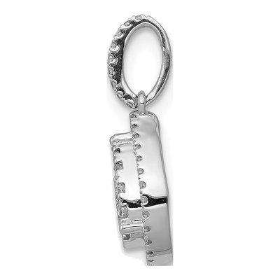 14K White Gold 1/3 ct tw Diamond Halo Teardrop Pendant – view 2