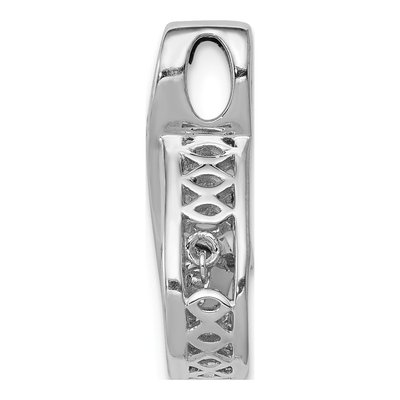 14K White Gold 1/10 ct tw Diamond Teardrop Slide Pendant – view 3
