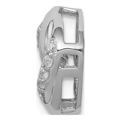 14K White Gold 1/4 ct tw Diamond Intertwined Squares Slide Pendant – view 3