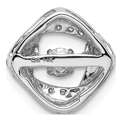 14K White Gold 1/4 ct tw Diamond Intertwined Squares Slide Pendant – view 4