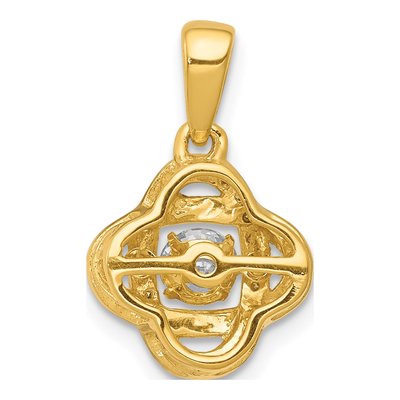 14K Yellow Gold Diamond Knot Pendant, 0.322 ctw – view 4
