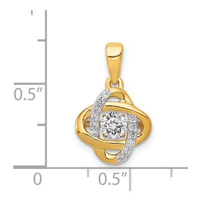 14K Yellow Gold Diamond Knot Pendant, 0.322 ctw – view 5