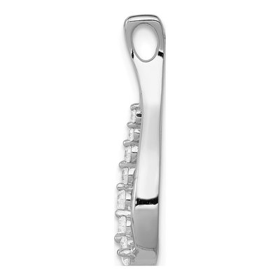 14K White Gold 1/6 ct tw Lab-Grown Diamond Teardrop Slide Pendant – view 3