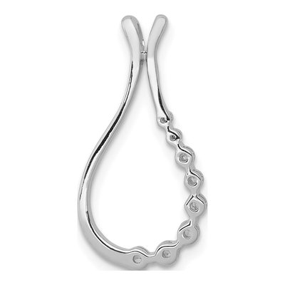 14K White Gold 1/6 ct tw Lab-Grown Diamond Teardrop Slide Pendant – view 4