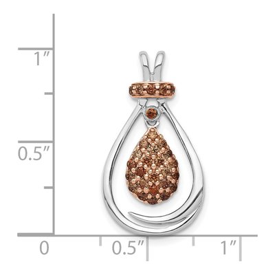 14K White Gold 1/4 ct tw Diamond Teardrop Slide Pendant – view 4
