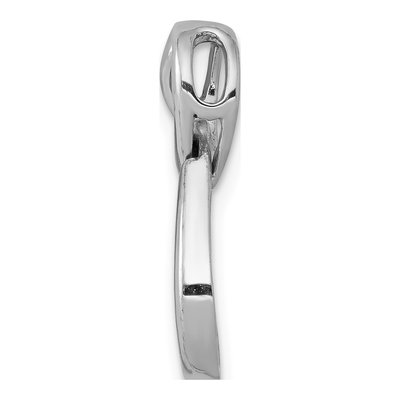 14K White Gold 1/20 ct tw Diamond Double Teardrop Slide Pendant – view 3