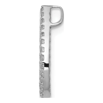14K White Gold 1/5 ct tw Diamond Teardrop Slide Pendant – view 3