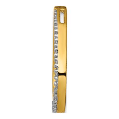 14K Yellow Gold 1/10 ct tw Diamond Teardrop Slide Pendant – view 3