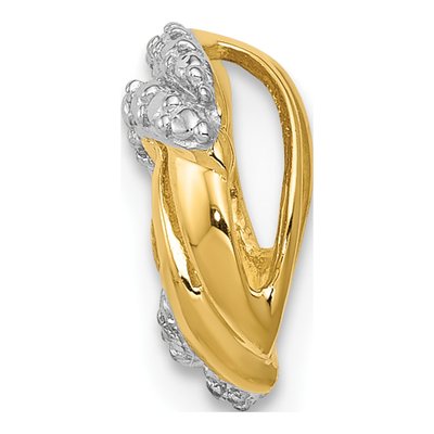 14K Yellow Gold Diamond Knot Slide Pendant – view 3