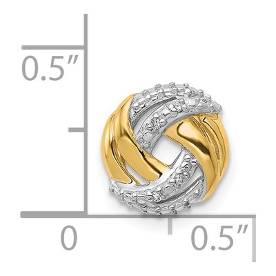 14K Yellow Gold Diamond Knot Slide Pendant – view 5