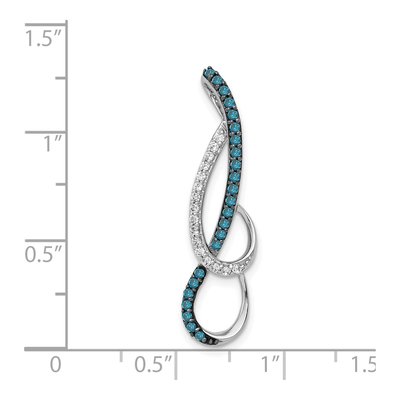 14K White Gold 1/4 ct tw Diamond Slide Pendant – view 5