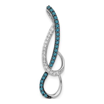 14K White Gold 1/4 ct tw Diamond Slide Pendant
