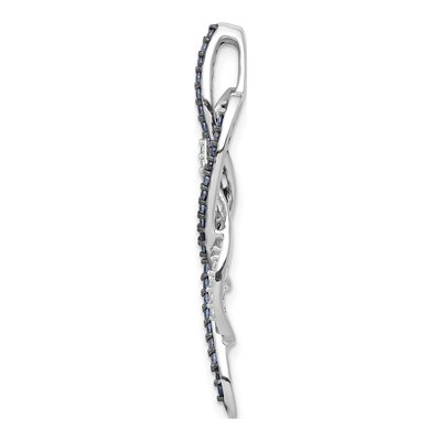 14K White Gold 1/3 ct tw Diamond Fancy Slide Pendant – view 3