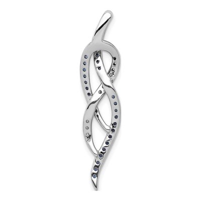 14K White Gold 1/3 ct tw Diamond Fancy Slide Pendant – view 4