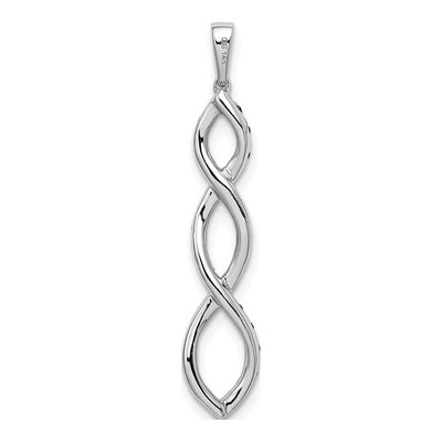 14K White Gold 1/4 ct tw Diamond Twist Pendant – view 4