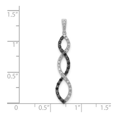 14K White Gold 1/4 ct tw Diamond Twist Pendant – view 5