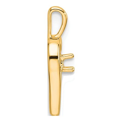 10K Yellow Gold Heart Pendant – view 3