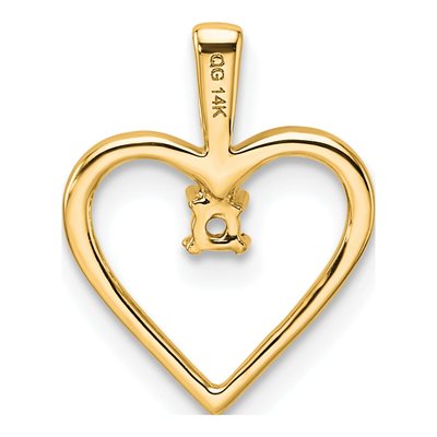 10K Yellow Gold Heart Pendant – view 4