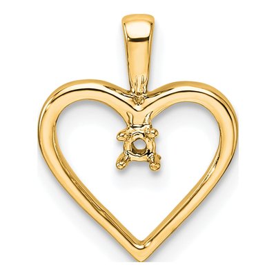 10K Yellow Gold Heart Pendant