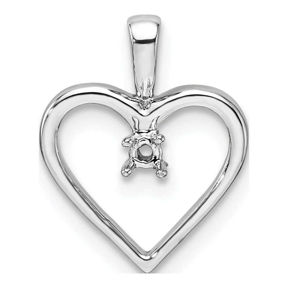 14K White Gold Heart for Pendant