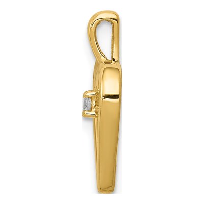 14K Yellow Gold Heart Pendant – view 2