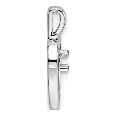 14K White Gold Heart Pendant – view 3