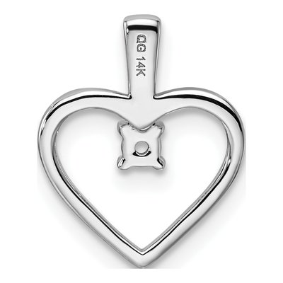 14K White Gold Heart Pendant – view 5