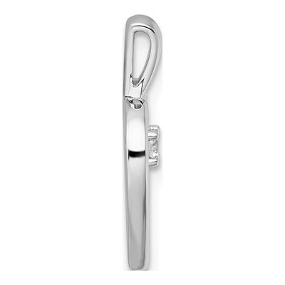 14K White Gold 1/20 ct tw Diamond Heart Pendant – view 3