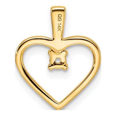 14K Yellow Gold Heart Pendant – view 4