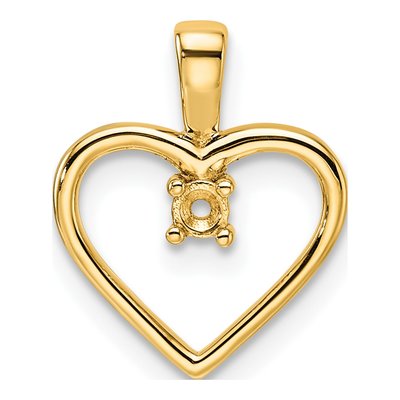 14K Yellow Gold Heart Pendant