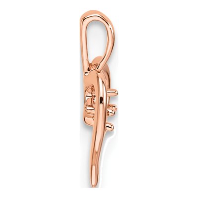 10K Rose Gold Heart for Pendant – view 3