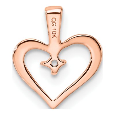 10K Rose Gold Heart for Pendant – view 4