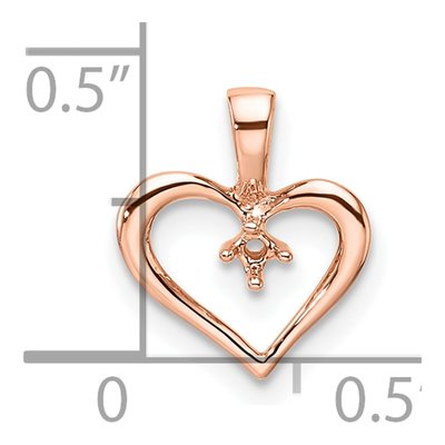10K Rose Gold Heart for Pendant – view 5