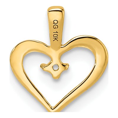10K Yellow Gold Heart Pendant – view 4