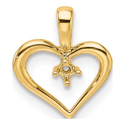 10K Yellow Gold Heart Pendant