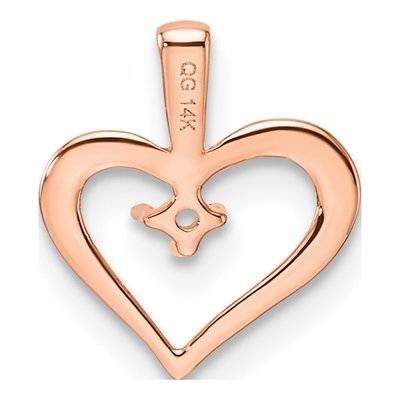 14K Rose Gold Heart Pendant – view 5