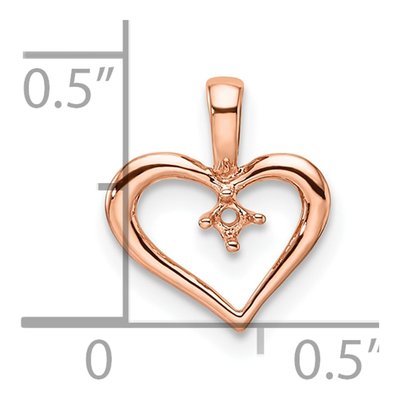 14K Rose Gold Heart Pendant – view 6