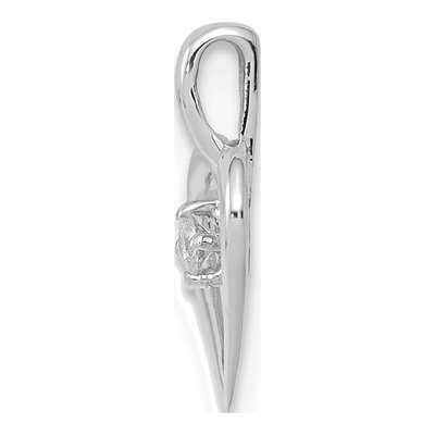 14K White Gold Diamond Heart Pendant – view 3