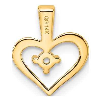 14K Yellow Gold Heart Pendant – view 5
