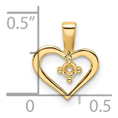 14K Yellow Gold Heart Pendant – view 6