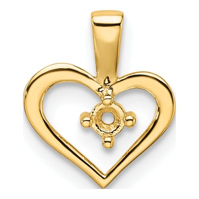 14K Yellow Gold Heart Pendant