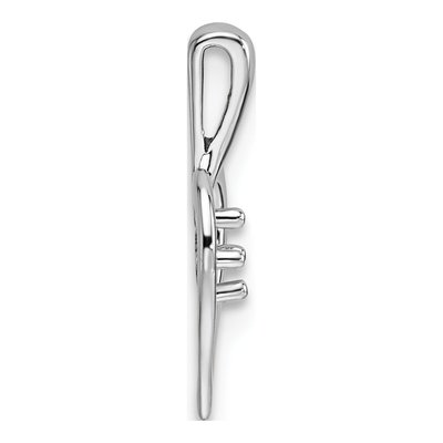 14K White Gold Heart Pendant – view 3
